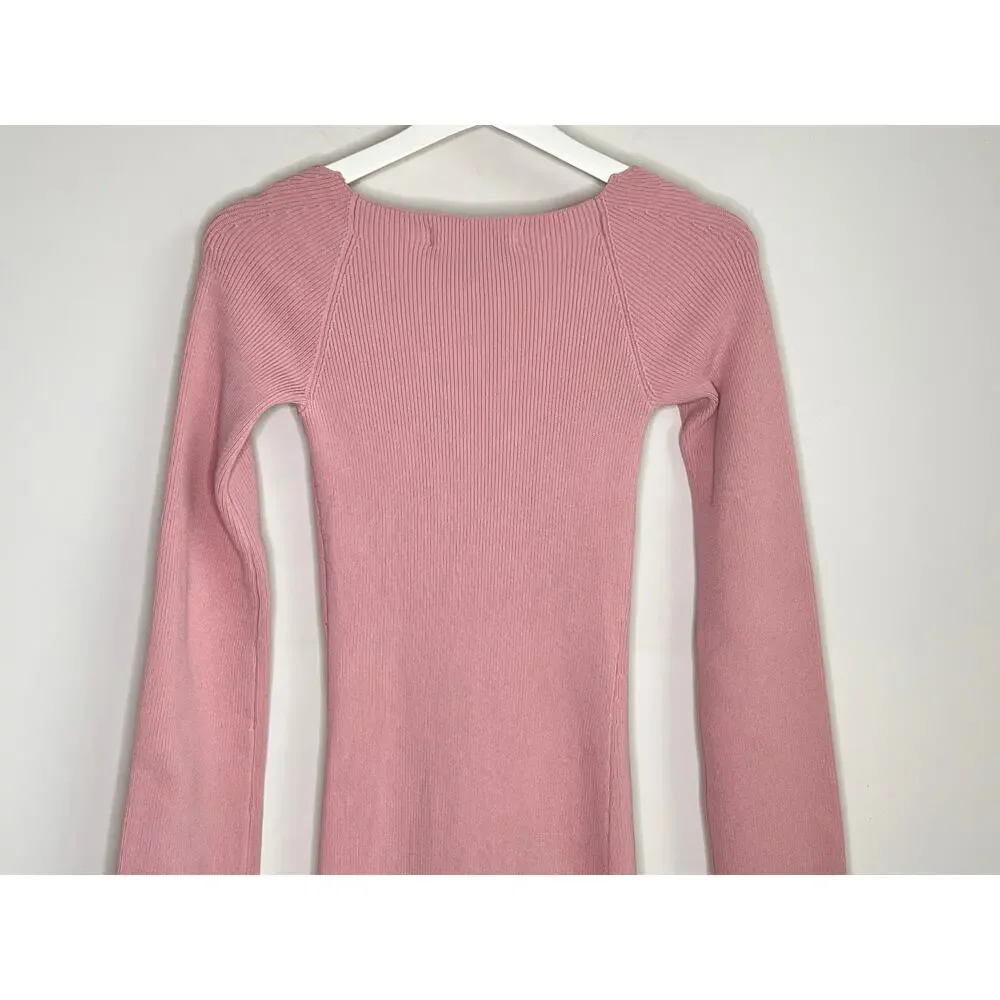 Petal and Pup Aquerelle Sweetheart Bodycon Midi Dress Women's Rose Women's 4 NWT - Picture 8 of 12